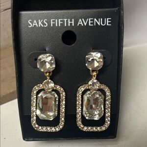 Saks Fifth Avenue Gold and Silver Geometric Earrings